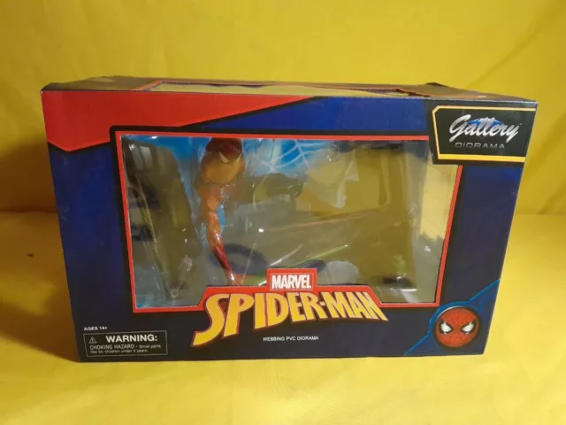 Marvel Spiderman Gallery Diorama Webbing Pvc Diamond Selection New - K4