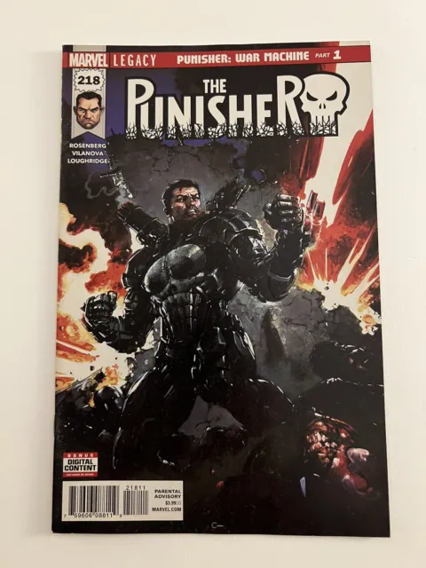 The Punisher #218 1st Cameo Punisher War Machine- MARVEL 2018