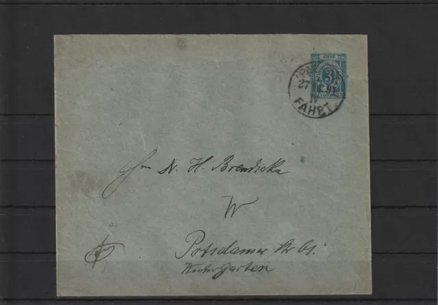 Privatpost Stadtpost Berlin Ganzsache Brief, 1891 #1093197