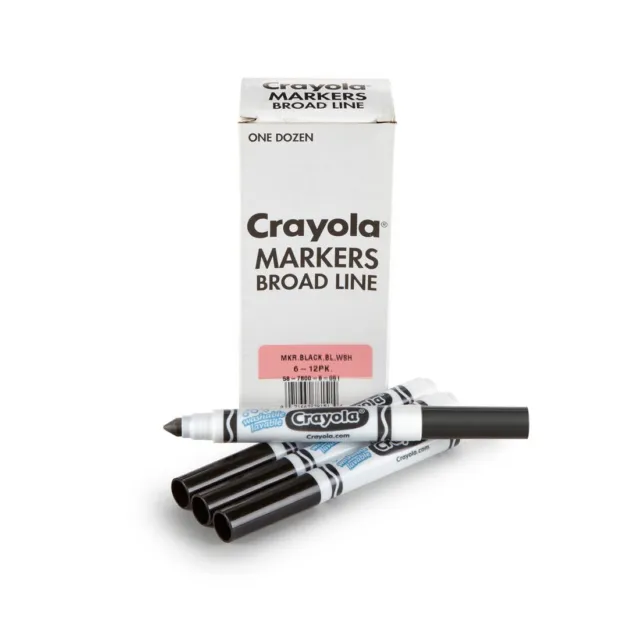 Crayola Ultra-Clean Washable Broad Line Marker Refills Black