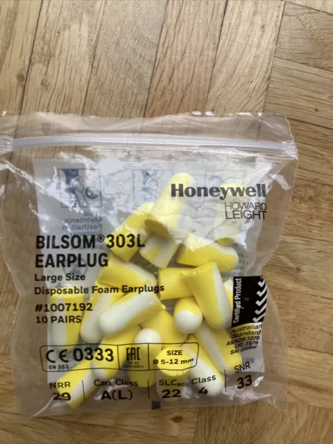 Honeywell Bilsom 303L Gehörschutzstöpsel Ohrstöpsel - 10 Paar