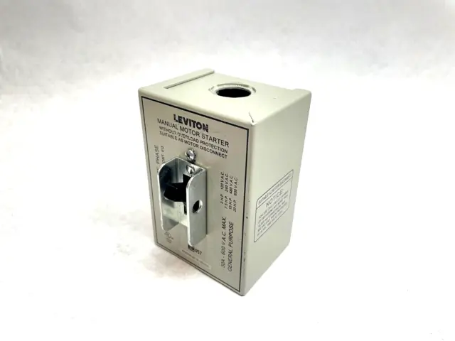 Leviton N1303 Manual Motor Starter Disconnect Switch, 30A, 3PH, 600V
