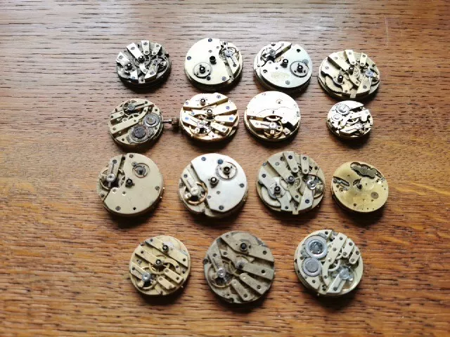 Job Lot of Vintage Pocket Watch Movements for Repair / Parts, Mixed Lot