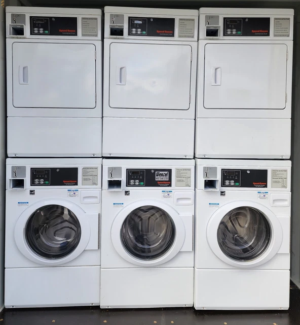 SET OF SPEED Queen Commercial Washers & Dryers CoinOperated SoftMount