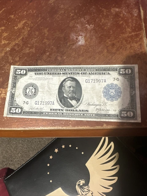 1914 $50 Federal Reserve Note Chicago FINE 1914 $50 Federal Reserve Note Chicago FINE