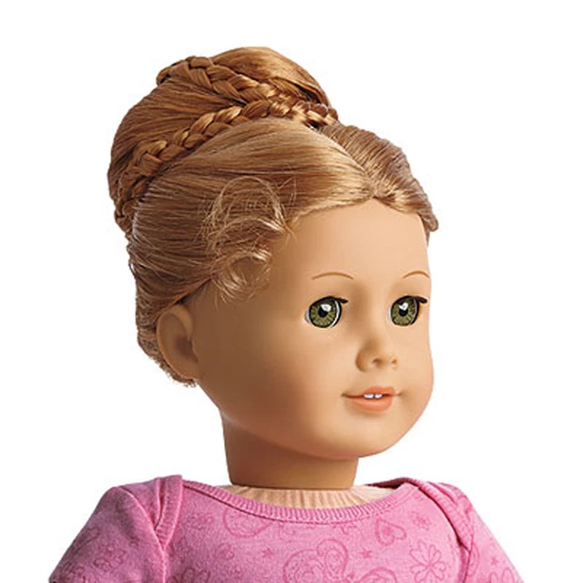 NEW American Girl Chic Red Bun Doll Hair Extention Updo Crisscross Braids Retire