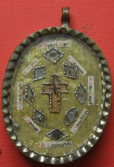 relic  RELIQUIA  shrine  RELICARIO RELIQUE SANTA CROCE GESU' D.N.J.C. + 8 RARI