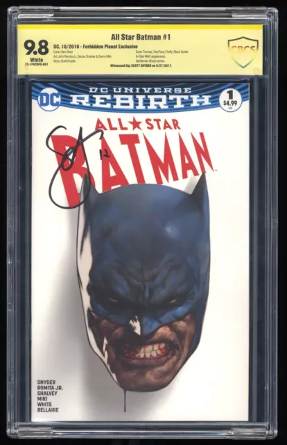 All-Star Batman #1 CBCS NM/M 9.8 White Pages Signed SS Scott Snyder DC