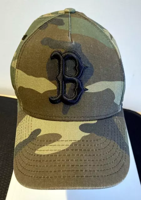 Boston Red Sox Baseball 9FORTY New Era Snapback Camo Green Cap - Youth Size VGC