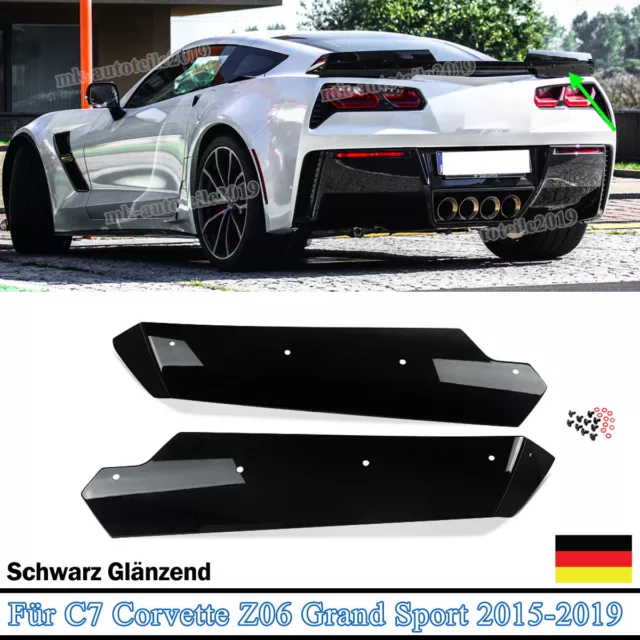 Spoiler posteriore ala per 2014-2019 Chevrolet Corvette C7 lati labbro spoiler lucido