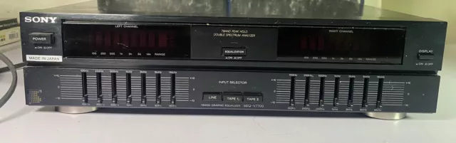 Sony SEQ-V7700 Double Spectrum Analyser 7 Band Graphic Equaliser -Made In Japan.