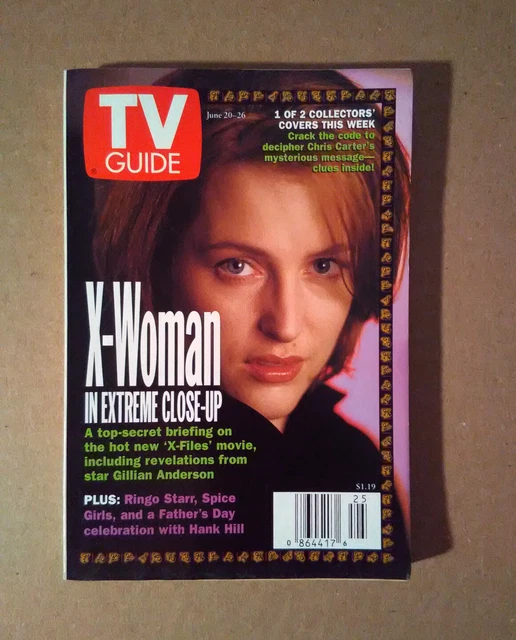 THE X FILES TV Guide Magazine May 1723 1997 David Duchovny Gillian