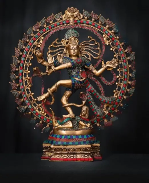 Dancing Shiva Natraj Statue Brass Nataraja Idol Hindu God Adiyogi Shiv Natarajan