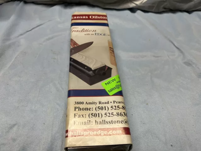 Hall's Pro Edge Hard Stone Knife Sharpener soft Arkansas Wood Box new Hall's Pro Edge Hard Stone Knife Sharpener soft Arkansas Wood Box new