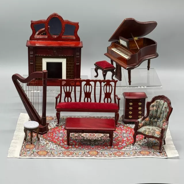Dollhouse Lot Townsquare Concord Bombay Victorian Parlor Set Miniature VTG 1:12