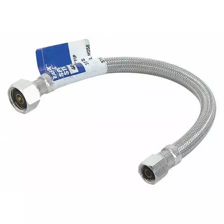 Zoro Select 48007 Supply Line,1/2" Outlet,3/8" Inlet Size