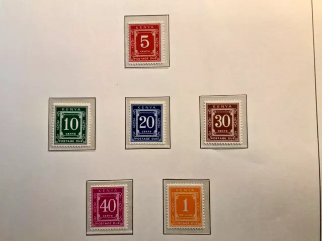 Kenya 1967 Postage Due MNH set S.G. D13-D18