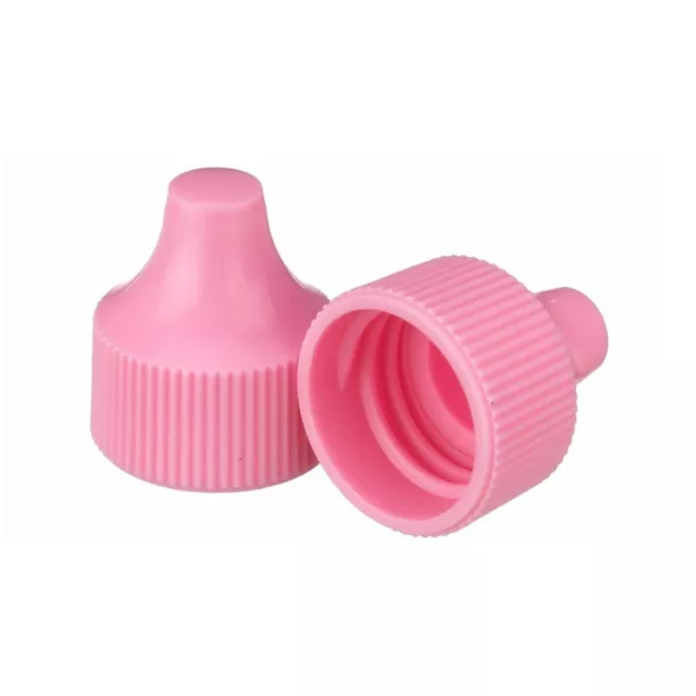 Wheaton W242521-X Pink Polypropylene Dropping Bottle Cap for 20mm Tip and 30-...