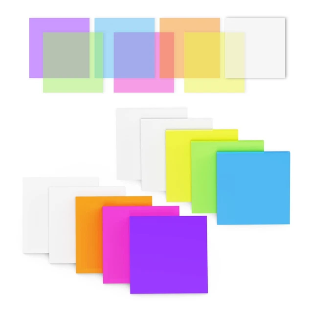 Transparent Sticky Notes 500 Pcs, Clear Sticky Notes Waterproof Transl...