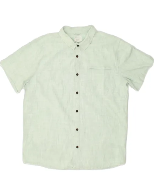 MOUNTAIN WAREHOUSE Mens Short Sleeve Shirt 3XL Green Cotton AD25