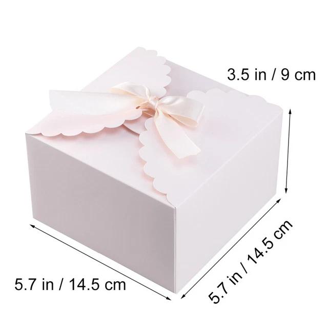 15 Pcs Boîte à bonbons en papier Cadeau de couleur unie traite des collations 3