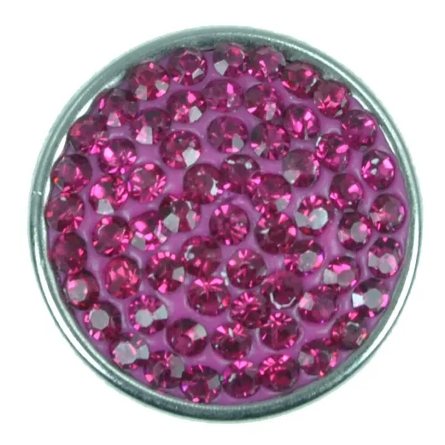 Magenta Crystal Nugz 18MM Snap Button Style Jewelry