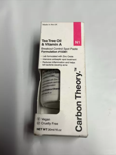 Carbon Theory Tea Tree Oil & Vitamin A Breakout Control Spot Paste - 1.0 oz