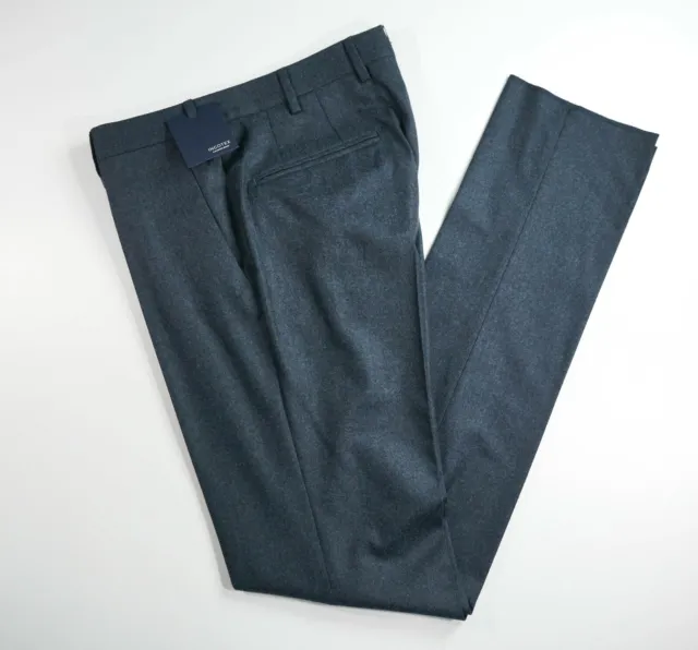New INCOTEX Trousers 100% Wool Dress Pants Flat Front Size 36 Us 52 Eu (Cod1)