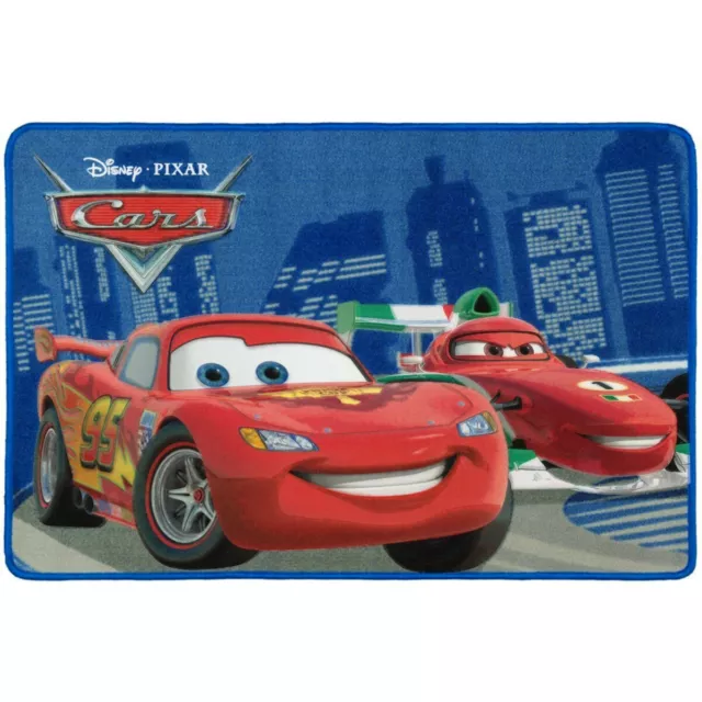 Kinderteppich Cars 2 McQueen vs Francesco rot blau (13,99€/1Stk)