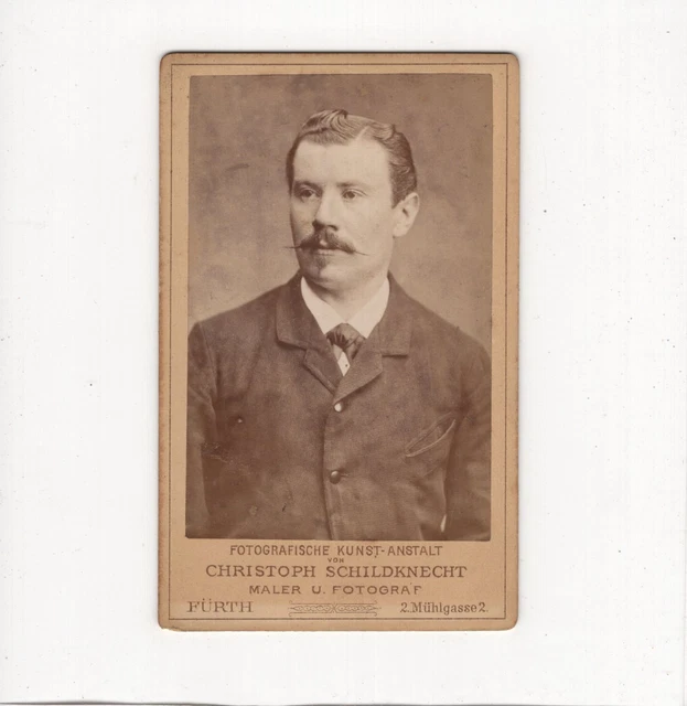 CDV Foto Herrenportrait - Fürth 1880er