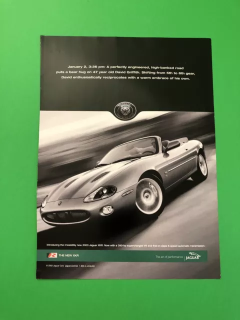 2003 Jaguar Xkr Original Vintage Print Ad Advertisement Printed A1