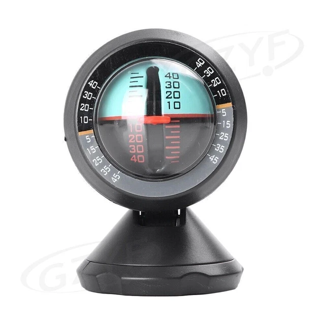 Car Inclinometer Tilt Gauge Indicator Gradient Balancer Slope Angle Level Meter