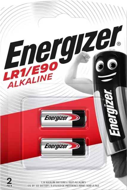 2 x ENERGIZER LR1 E90 N M9100 1.5V Alkaline Batteries SECURITY REMOTE 2 PACK