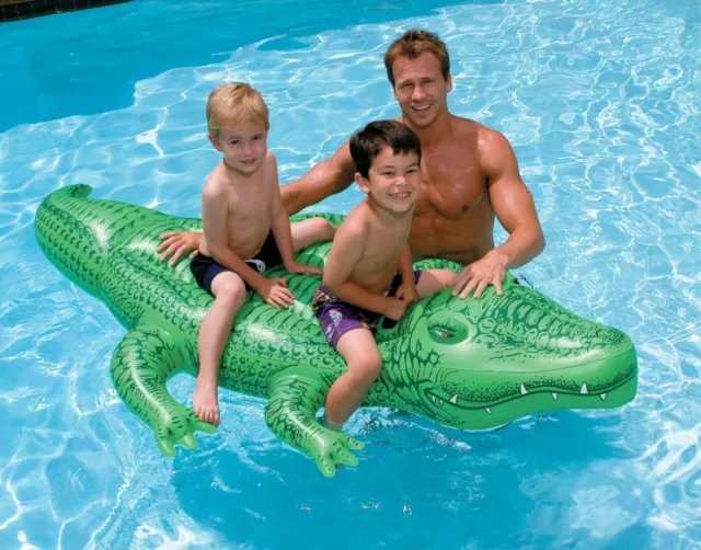 Genuine Intex Crocdile Gator Ride-On Pool Inflatable Water Lounge 203cm 58562 3