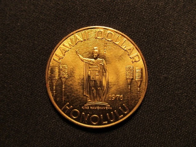 1976 HONOLULU, HAWAII Dollar Medal - Aloha From Hawaii Coin
