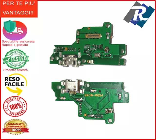 Connettore Ricarica Per Huawei Y5 2019 Amn-Lx9 Microfono Dock Carica Micro Usb