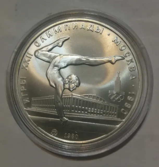 Feliciano. Moneda 5 Rublos de plata año 1980 S/C. Olimpiadas de Moscu.