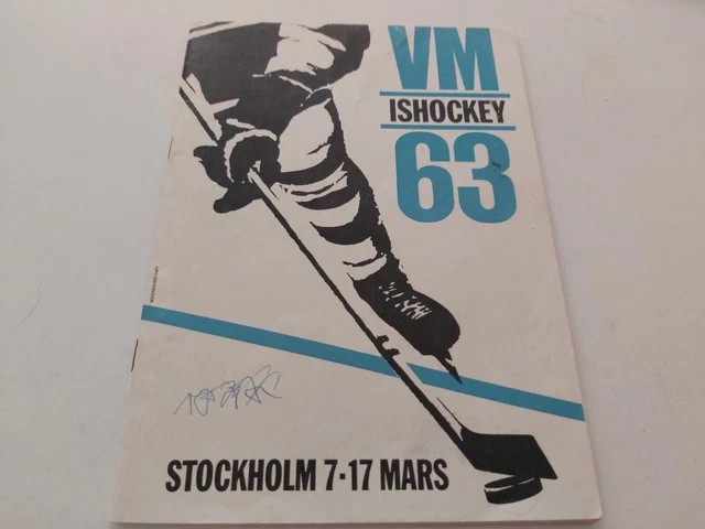 PROGRAMM EISHOCKEYWELTMEISTERSCHAFTEN 1963 In Schweden Sovjet Dänemark