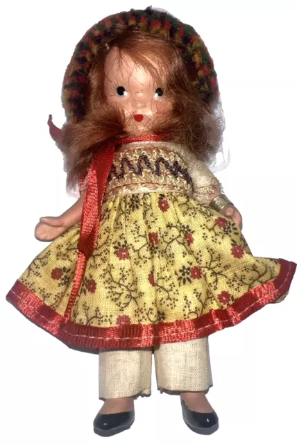Story Book Doll 1940s Nancy Ann 5 1/2" Bisque #114 Over the Hills Provenance