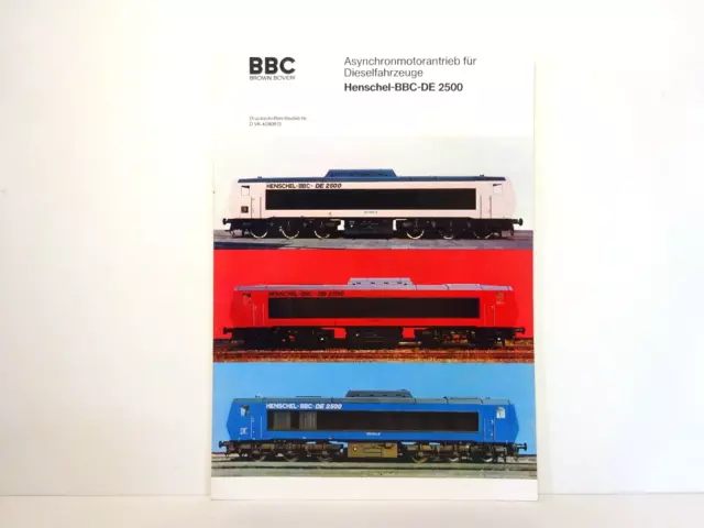 HENSCHEL-BBC-DE 2500,Asynchonantrieb,Dieselloks,Beschreibung,RARITÄT