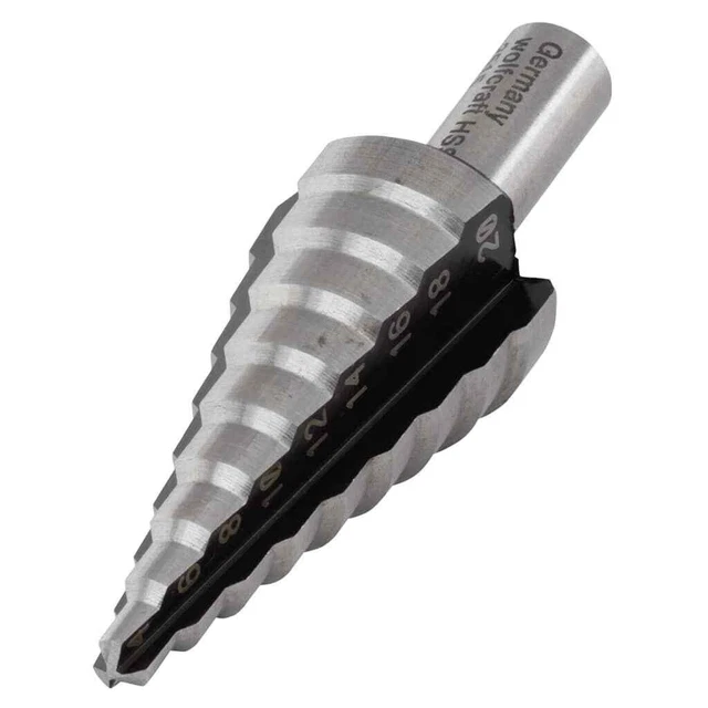 wolfcraft trapano a gradini 8 mm 4-20 mm HSS grigio 2515000 vidaXL