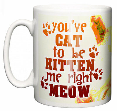 Divertente tazza da Cat "hai Gatto Gattino da me Destra Meow" Carino Tazza Regalo di Natale