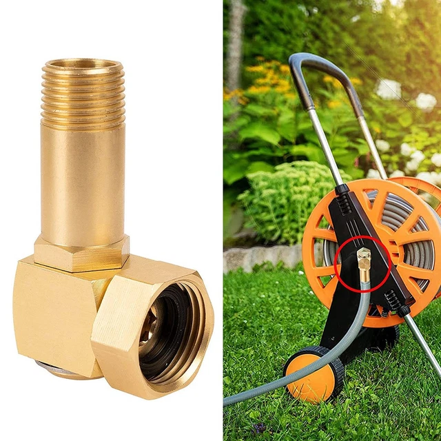 Raccord Pivotant En Laiton G1/2 Pour Enrouleur De Tuyau - Adaptateur Arrosage Jardin, Irrigation - Rotation 360° - 4