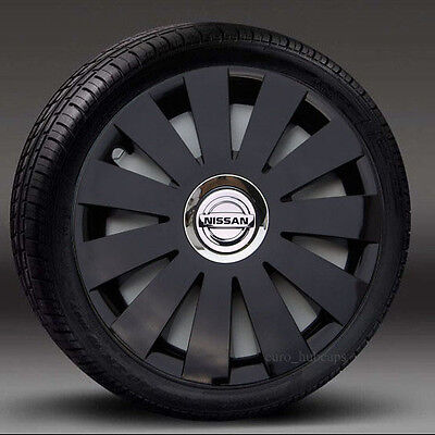 Black 16" wheel trims, Hub Caps, Covers to fit Nissan Primastar