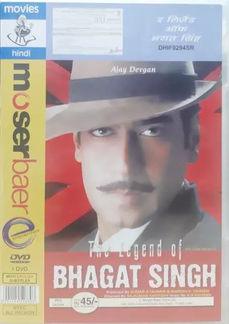The Legend Of Bhagat Singh - Ajay Devgn - Bollywood Hindi Movie DVD, Region Free