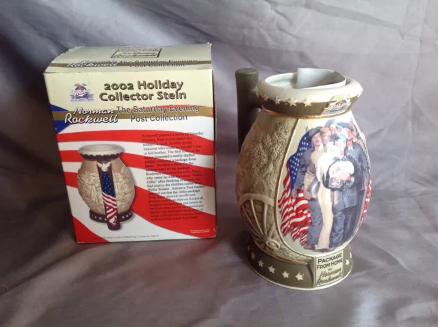 NEW- Miller Brewing Co.  Stein Norman Rockwell 2002 Package from Home