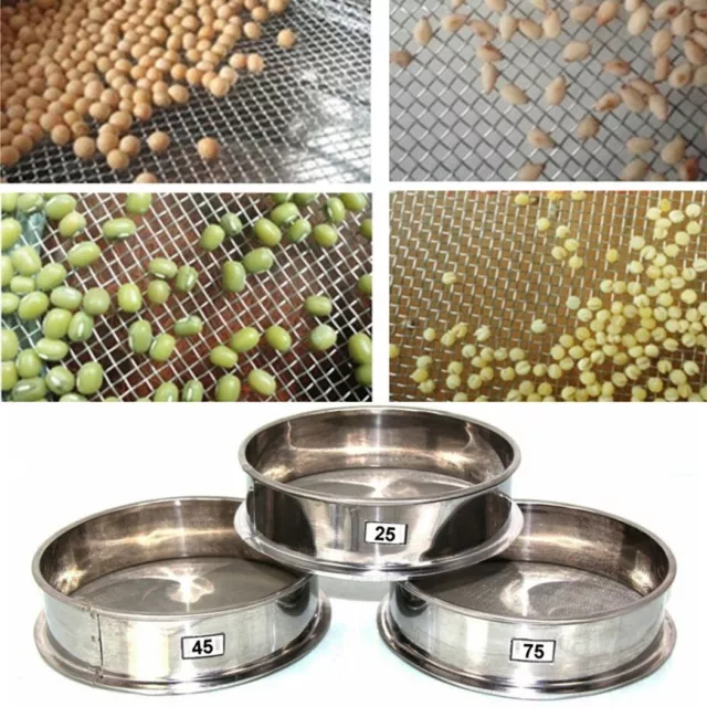 Stainless Steel Herbal Pollen Extractor Stackable Sifter #24 #45 #70 Screen