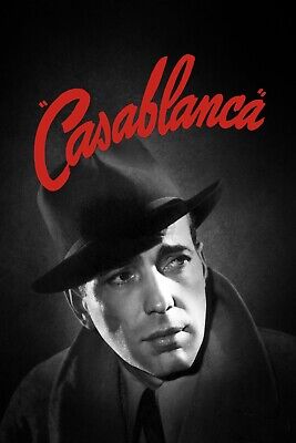 CASABLANCA FILM 1942 POSTER LOCANDINA 45X32CM CINEMA MICHAEL CURTIZ 