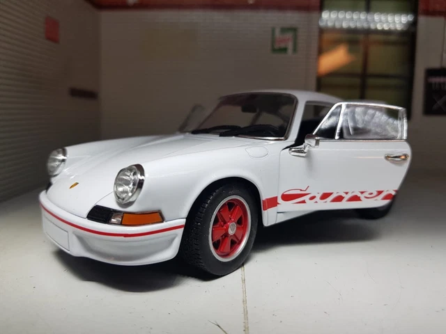 1:24 Echelle Porsche Carrera 911 Rs 2.7 Blanc 1973 Welly Modèle Voiture 24086