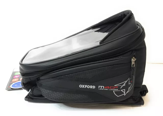 Oxford M40R Magnetic Tank Bag, 40L, Black, OL205 2